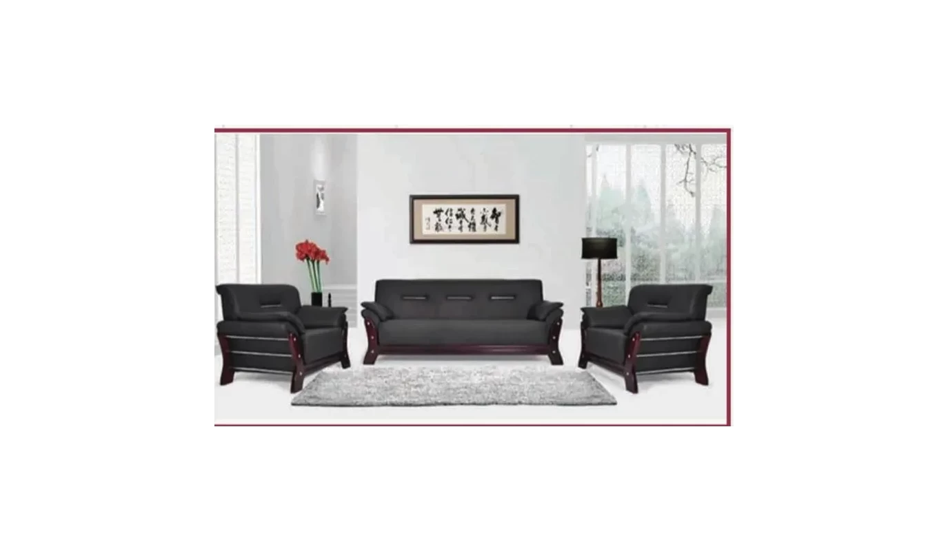 Office reception sofa black color